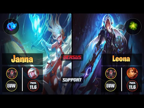 GrandMaster JANNA [Summon Aery] (Support) VS  LEONA - Grandmaster EUW Patch 11.6