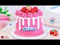 So Lovely Mini Strawberry Oreo Drip Cake Decorating Ideas ASMR Cooking Mini Food