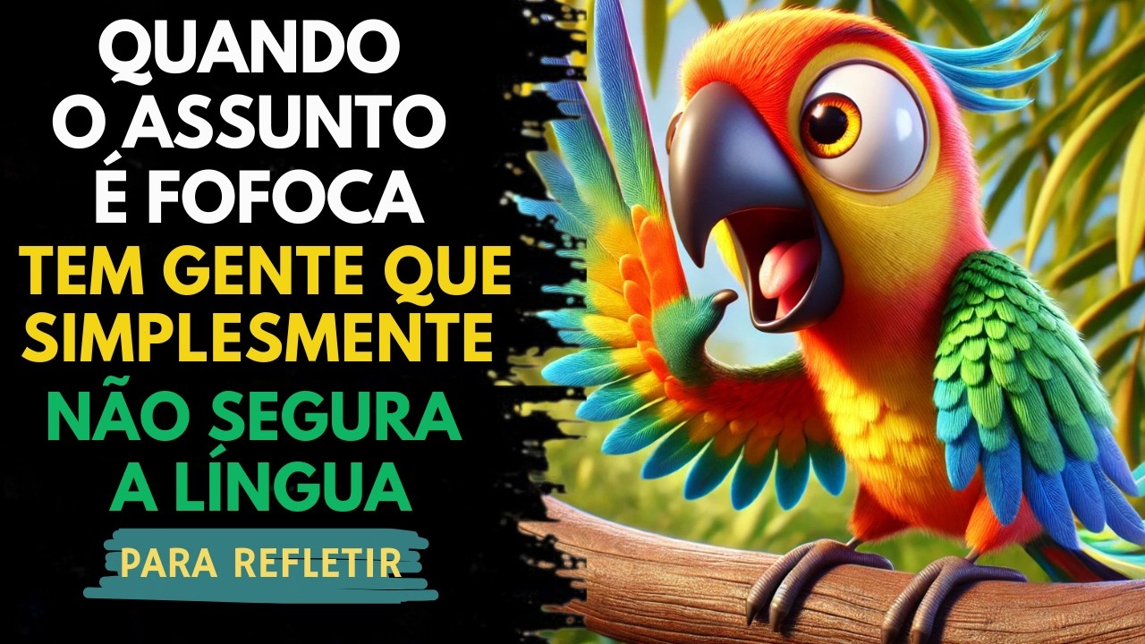 A Fábula do Papagaio Fofoqueiro -  A Importância do Silêncio