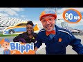 Blippi And Meekah Meet Racer Joey Logano Blippi S F1 Adventures Racing Videso For Kids