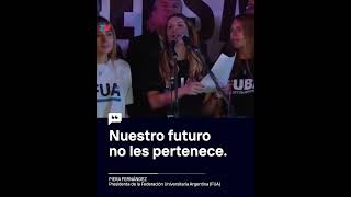&quot;Nuestro futuro no les pertenece&quot;, Piera Fernández (FUA)
