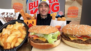 Download lagu MUKBANG EATING Burger King Whoppers, Chicken Fries, Mozzarella Sticks, Poutine, Hershey's Pie mp3