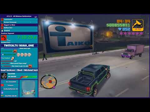 GTA III Rainbomizer Speedrun Part 4 - Hugo_One Twitch Stream - 3/20/2024