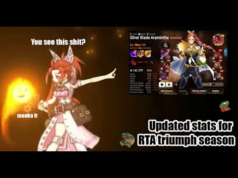Updated monka stats & account overview for the Triumph RTA season [Epic Seven]