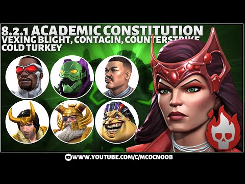 MCOC: Act 8.2.1: Academic Constitution, Vexing Blight, Counterstrike, Cold Turkey - Sigil Witch
