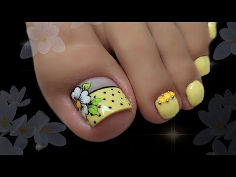 Como DECORAR tus uñas de los pies fácil y bonitas 😍#miarteentusuñas 🦶🏼💅