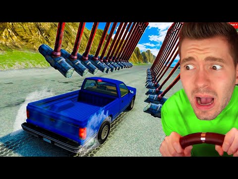DESCI uma ladeira com MARTELOS no BeamNG Drive!