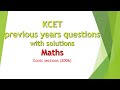 Maths Conic Sections 2006 KCET Previous Years Questions