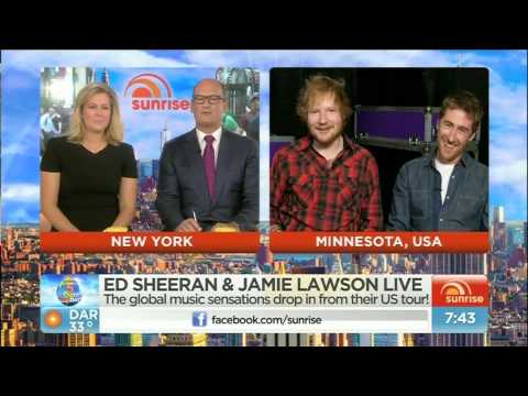 Ed Sheeran and Jamie Lawson Interview on Australia's Sunrise TV