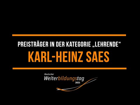 Vorbild der Weiterbildung 2021: Karl-Heinz Saes