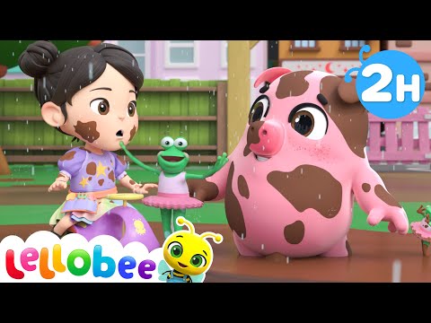 Rainy Day Dance Party 🌧️ | Lellobee City Farm Adventures | Preeschool Playhouse