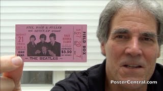Beatles 1966 Ticket Stub w/SIX Advertisers Present – Unprecedented!