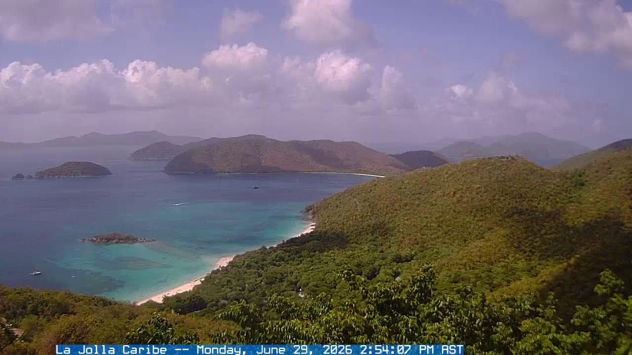 Live webcam view of Cinnamon & Francis Bays Caribbean Panorama