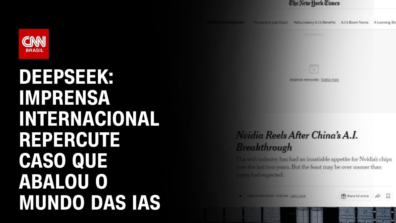 DeepSeek: imprensa internacional repercute caso que abalou o mundo das IAs | LIVE CNN