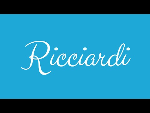 Learn how to Sign the Name Ricciardi Stylishly in Cursive Writing