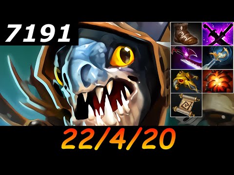 Dota 2 Slark 7191 MMR 22/4/20 (Kills/Deaths/Assists) Ranked Full Gameplay