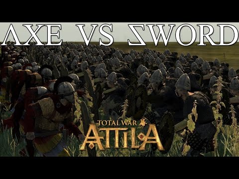 Total War Attila 1.3 Mechanics - Uar Warriors vs Bucellarii Guard Axemen [FAW OFF]