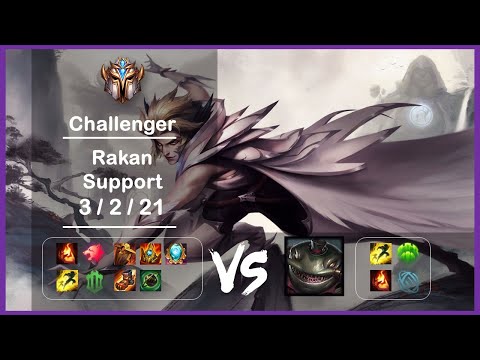 Support Rakan vs Tahm Kench KR Challenger Patch 12.6