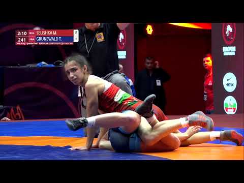 1/4 WW - 50 kg: M. SELISHKA (BUL) v. T. GRUNEWALD (FRA)
