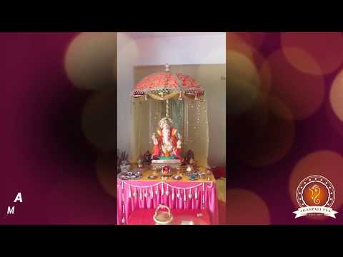 Archana Nagori Home Ganpati Decoration Video