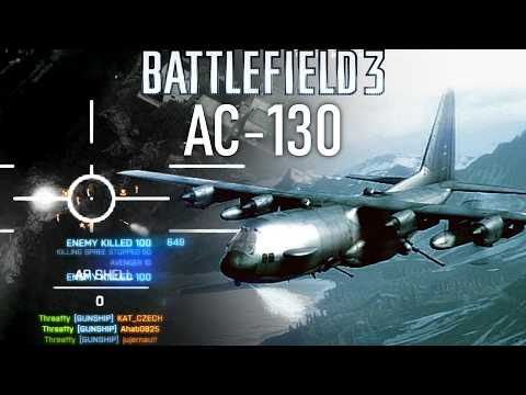 Battlefield 3: 17 minutes of AC130 Gunship (All Weapons, Best Streaks)