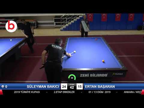 SÜLEYMAN BAKICI & ERTAN BAŞARAN Bilardo Maçı - 2019 TÜRKİYE KUPASI 2.ETAP ERKEKLER-1.ÖN ELEME