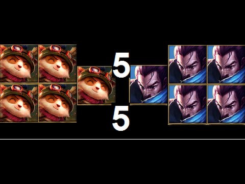League of Legends * One for all mode * 5 Teemo VS 5 Yasuo 2015