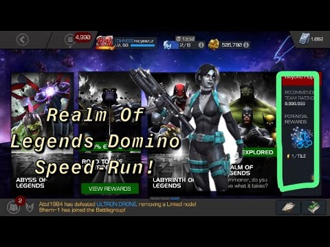 Rank 3 Domino Speed Run Realm of Legends! RNG Machine! | Marvel Contest of Champions