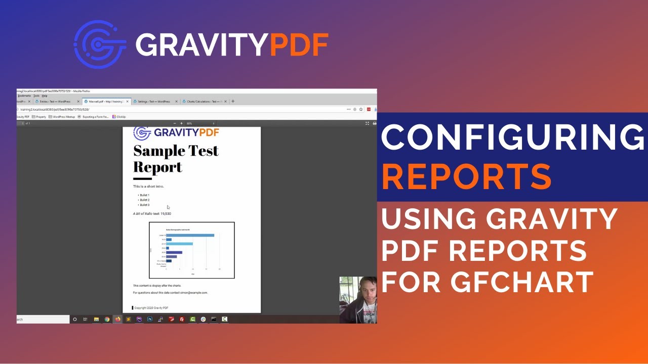 Configuring Reports using Gravity PDF Reports for GFChart