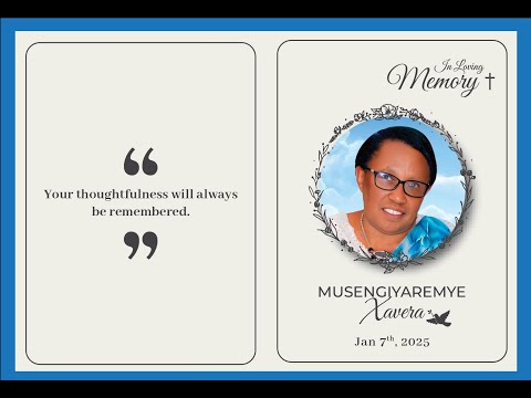 IGITAMBO CYA MISA YO GUHEREKEZA  MUSENGIYAREMYE XAVERA WITABYE IMANA