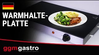 Plaque de maintien au chaud avec surface en vitrocéramique - 260 watts - GN 1/1