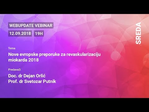 WEBUPDATE 2018 - Nove evropske preporuke za revaskularizaciju miokarda