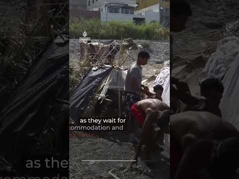 Spain builds tent cities for the thousands stuck in Ceuta | AJ #shorts