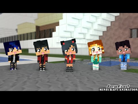 ULTIMA APHMAU, KIM , AARON , EIN & PIRECE | CHICKEN WING MEME | GANGNAM STYLE - Minecraft Animation