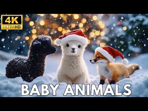 Adorable Baby Animals in Christmas Magic – Warm Holiday Vibes & Soft Melodies