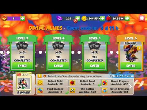 Divine Allies Level 5 key and hatching jade warrior dragon