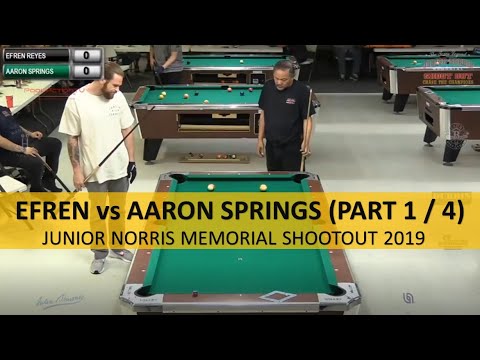 P 1/4 Efren Reyes vs Aaron Springs - Junior Norris Memorial Shootout 2019