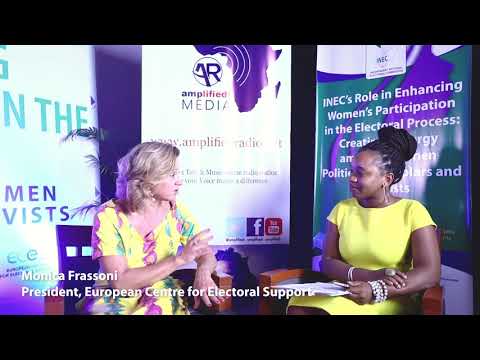 Monica Frassoni, President, ECES at the INEC Synergy Workshop for Nigerian Women, Abuja, Nigeria