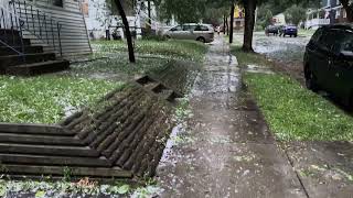 Large Hail Pounds Binghamton, NY - 8/12/2026