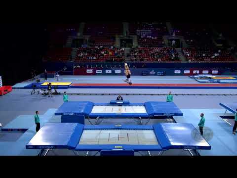 AHSINGER Nicole (USA) W - 2022 Trampoline Worlds, Sofia (BUL) - Q Trampoline Exercise 1