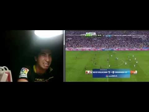 Hincha de Granada CF llora gol del Rayo Vallecano y luego se entera que Falcao metio gol.!!
