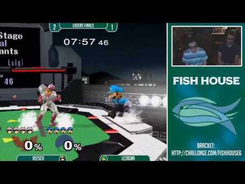 Fish House 6 SSBM - Reesch (C. Falcon) Vs. Lezagna (Luigi) Losers Finals