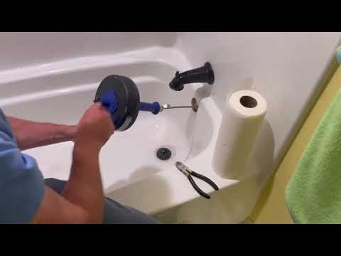 Drain Auger, Breezz Clog Remover w/ Drill Adapter, 25 Ft Flexible Plumbing Snake, Manual or Powered