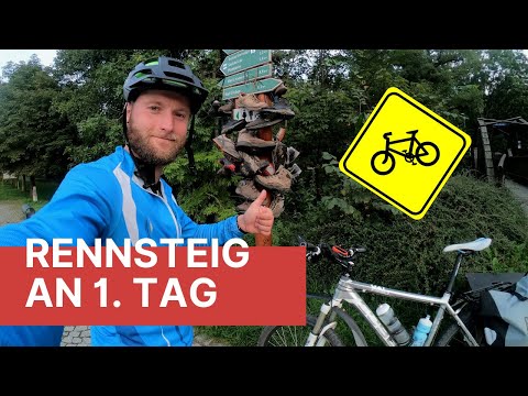 Den Rennsteig per Bike an 1. Tag