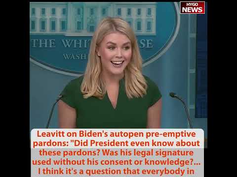 Leavitt: 'Because of the US, the French Are Not Speaking German'; Biden Autopen Pardons; Eggs Down 47%, Gas Down 42 Cents
