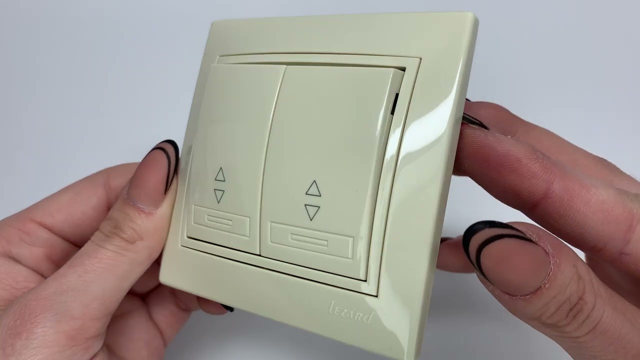 Выключатель проходной двухклавишный с вставкой LEZARD Mira крем 701-0303-106