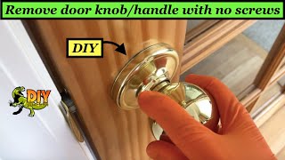 Remove kwikset interior door knob with no screws - DIY
