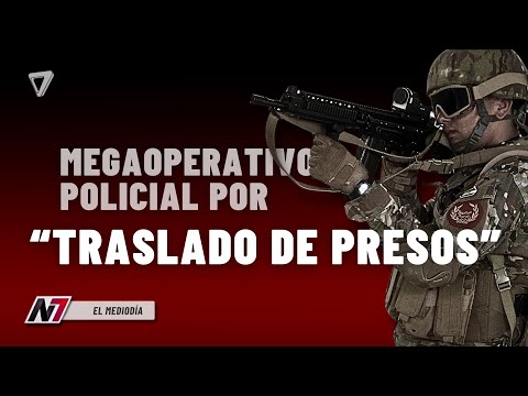 This is how prisoners are transferred from San Felipe to the Almafuerte II prison in Mendoza