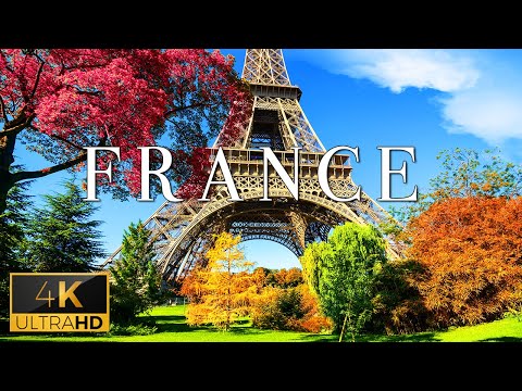FLYING OVER FRANCE (4K UHD) - Peaceful Music With Stunning Beautiful Nature To Relax While Waiting