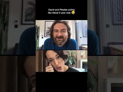 #davidtennant & #pheobewallerbridge acting like children 🤣 #staged #funny #youtube #shorts #explore